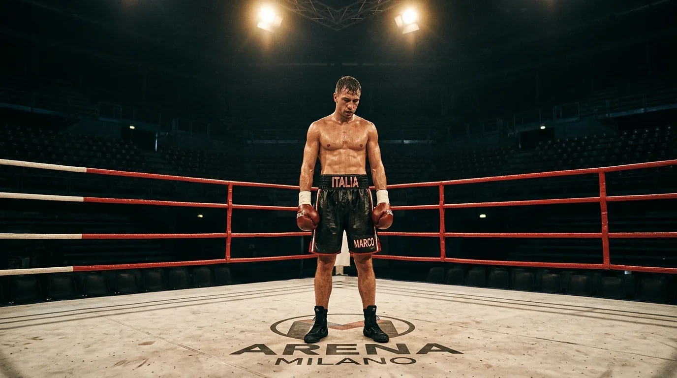 Scommesse sportive sulla boxe: pugile sul ring sotto i riflettori